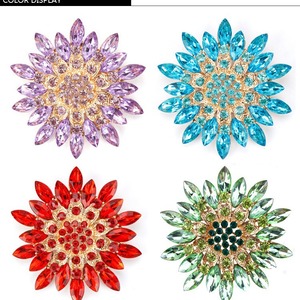 Haut de gamme japonais coréen cristal bijoux broche strass fixe broche pour femmes acrylique vêtements manteaux élégant mode broches - Product Image 4