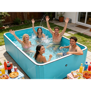 <span class=keywords><strong>Piscine</strong></span> <span class=keywords><strong>gonflable</strong></span> rectangulaire pliable pour plusieurs personnes, avec structure rigide, pour usage domestique - Product Image 5