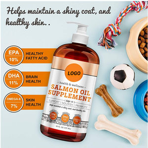 Nourriture liquide pour animaux de compagnie avec de l'huile de poisson de saumon sauvage d'Alaska et des oméga 3 et 6 pour chien et chat pour soutenir le pelage de la peau et les allergies - Product Image 3