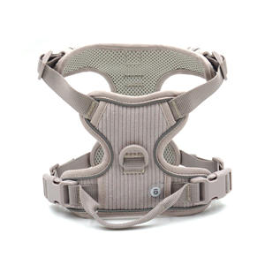 कस्टम लक्जरी कुत्ते का उपयोग करना कोई पुल चिंतनहार्नेस कुत्ते पालतू जानवर के लिए लश लीड कॉर्डरॉय पालतू बम्बन स्नैक पैक - Product Image 6