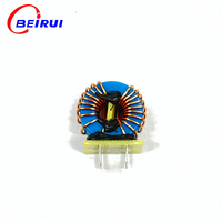 Mini filtre toroïdal DIP à mode commun, avec noyau en ferrite isolé bleu, à montage vertical traversant, filtre EMI pour onduleur solaire photovoltaïque