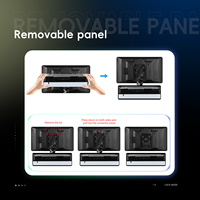 Podofo Android 1 Din Car Audio 4 + 64GB Autoradio Détachable 9 pouces Écran IPS Réglable Single Din CarPlay/AI Voice/DAB +/BT/GPS