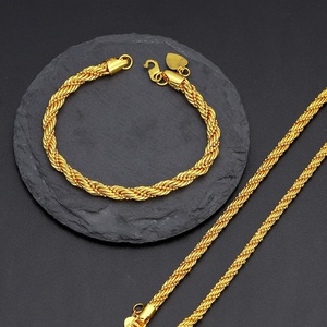 Jxx 24K Gold Plated <b>Bracelet</b> Trendy Fashion Jewelry for Women Zircon-Embellished <b>Love</b> Fried Dough Twists Chain Hot Selling" - Product Image 1
