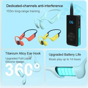 Kit Wireless per Allenamento di Nuoto: Auricolare a Conduzione Ossea Sommergibile + Microfono Walkie-Talkie per Allenamento in Piscina, Cuffie per Studenti e Istruttori - Product Image 3