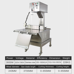 Commerical Fish Pork Cow Beef Frozen Meat Steak Meat Cutting <b>Bone</b> <b>Saw</b> Machine 4 Wheels Cutting Machine <b>Bone</b> <b>Saw</b> Industrial Use/b - Product Image 3
