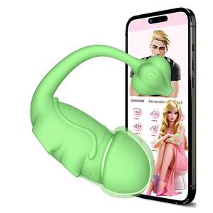 EsNI Vibromasseur culotte vert herbe, à brancher, à forte vibration, pour massage et masturbation adulte - Product Image 1