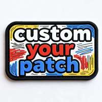 Badges en caoutchouc gaufré personnalisés en gros, patchs 3D en PVC souple avec lettres anglaises et motifs floraux, à fixation auto-agrippante pour vêtements/jeans