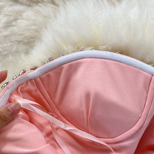 ชุดเดรสเกาะอกแขนกุดสำหรับผู้หญิงเสื้อผ้าปาร์ตี้หรูหรา<span class=keywords><strong>2021</strong></span> - Product Image 6