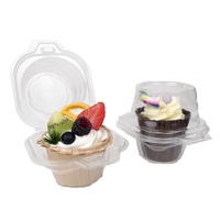 Boîte Blister en plastique transparent pour petits gâteaux, conteneur à coquille de Muffin à Dessert individuel, vente en gros