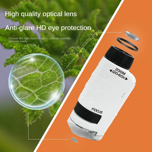 Microscopio de Bolsillo Portátil de Alta Definición de 60-120x, de Plástico ABS, con Luz LED, para Niños Mayores de 5 Años, Experimentos Científicos al Aire Libre - Product Image 3