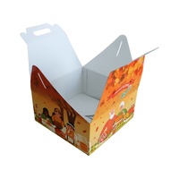 Boîte à poignée en carton ondulé à fond automatique, personnalisée, imprimée, écologique, en matériaux recyclés, avec pelliculage brillant, pour assaisonnements