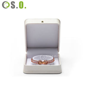 High Quality Custom Square Luxury Jewelry Box Lining Embossed Design Blue <b>Plastic</b> <b>Spray</b> <b>Paint</b> <b>for</b> Necklace Ring - Product Image 1