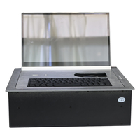 Système de levage d'écran d'ordinateur de bureau, élévateur d'écran LCD escamotable, système de conférence, conception motorisée escamotable avec fonction de traduction