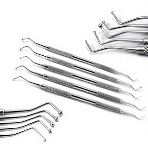 Kit de pulidores dentales manuales de doble punta de acero inoxidable para acabado de composite restaurador con mango estriado Clase I - Product Image 5