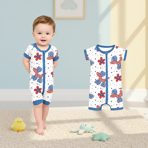 Babylovey - Mameluco de Fibra de Bambú Orgánica para Bebé Recién Nacido, Bonito y Suave, de Manga Corta, para Dormir, Pijama para Bebé - Product Image 1