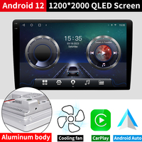 Krando Android13.0 8G 128G Ram 9/10 "2K HD QLED autoradio lecteur DVD universel 7708 unité principale multimédia DSP avec ventilateur de refroidissement