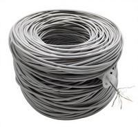 Kabel Riser Cat5e UTP, Kabel Tembaga Murni Cat5e BC, Kabel Bulk 350MHz 24AWG Plenum, Kabel Jaringan Cat 5e, Kabel LAN Cat 5e