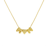 Collier pendentif en laiton « Lettre d'amour » avec chaîne élégante, idéal pour la fête des Mères