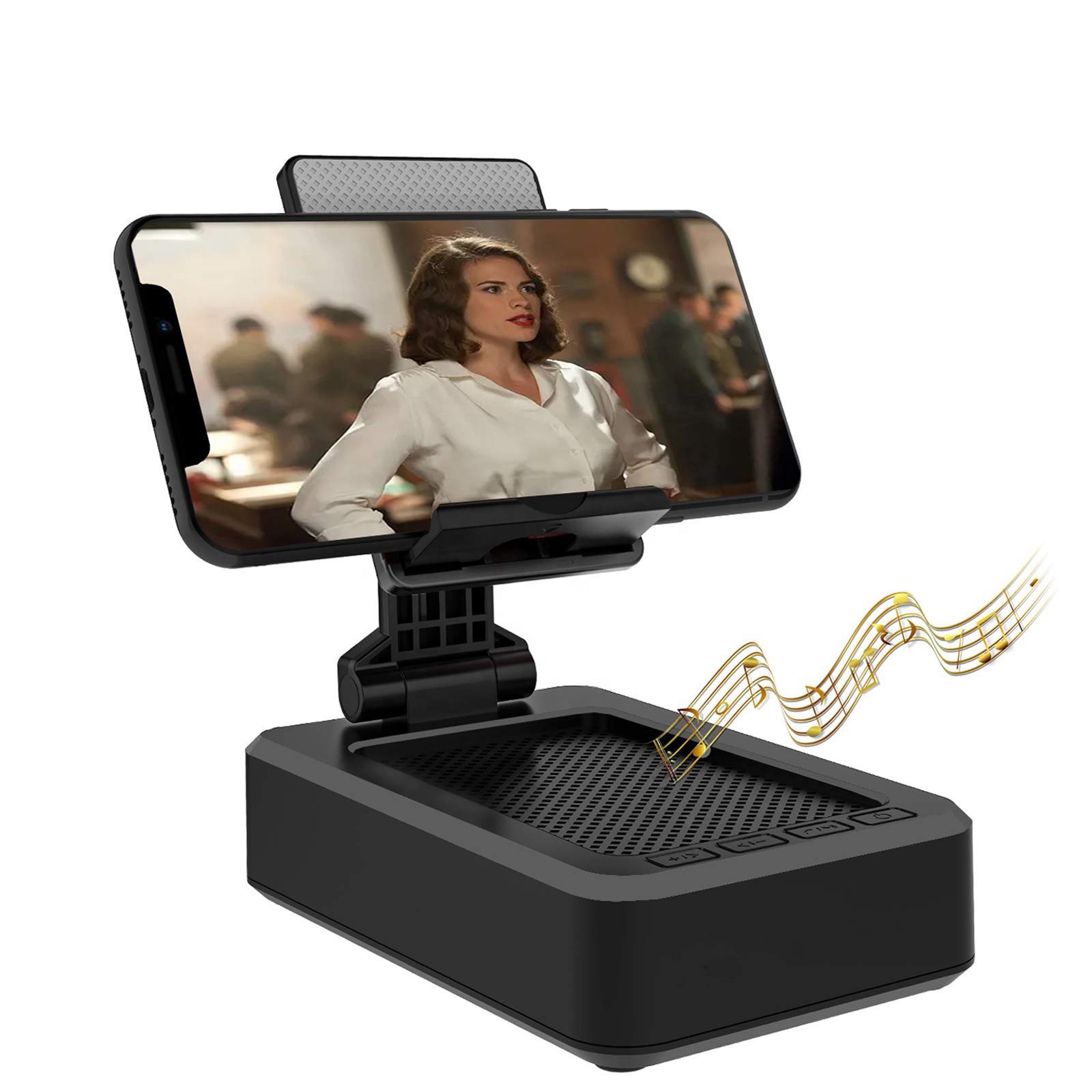 Cell Phone Stand with Wireless Bluetooth Speaker and Anti-Slip Base HD Surround Sound Perfect for Home and Outdoors · image 1