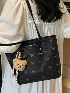 Tas Tote Wanita Mewah Bahan PU Grosir, Penutup Ritsleting, Ringan, Portabel, Tahan Lama, Desain Tahan Air, Tren Fashion, Penggunaan Sehari-hari - Product Image 5