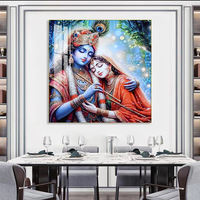 Indian platform Hindu Poster seni dinding Seni Deco gaya kanvas seni cetak lukisan religius bingkai desain