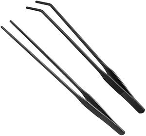 Straight/CurveStainless Steel Non-slip Tweezers Scissors <strong>Aquarium</strong> Live Plant Grass Fish Tank Shrimp Reef <strong>Maintenance</strong> Tools - Product Image 1