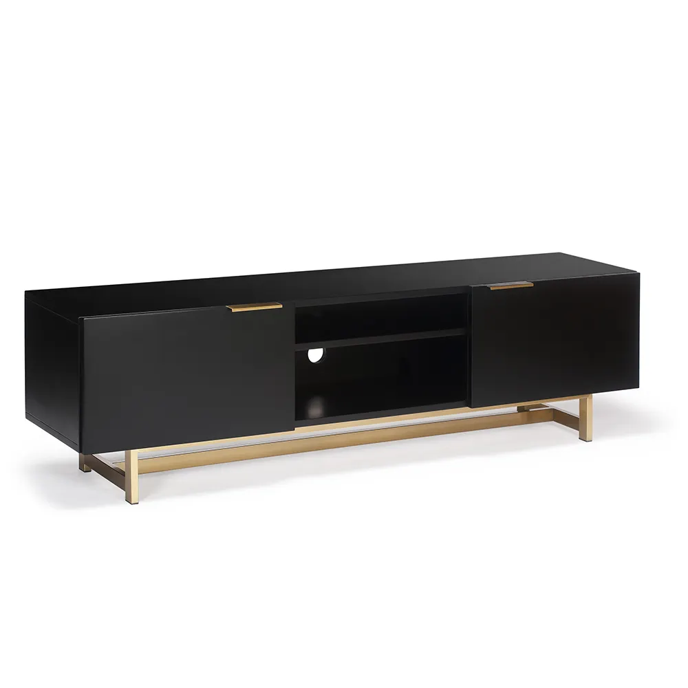 Mueble de tv de diseño moderno, mueble de salón, soporte de tv de madera con Banco de tv