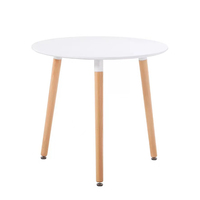 Modernes Holz Runde Chinese Cafe Esstisch und Stuhl Set Restaurant HDF Esstisch