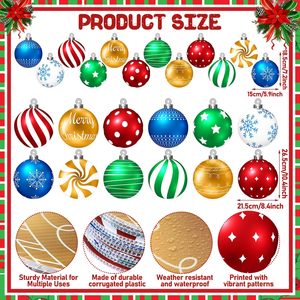Décorations de Noël en boule d'extérieur transfrontalières les plus vendues, enseignes de jardin sur mesure, décorations de fête, ornements de Noël - Product Image 6