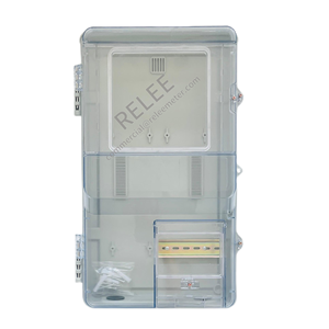 Gabinete de material ABS de policarbonato con caja de medidor de solapa transparente, caja de medidor exterior trifásica, caja de medidor