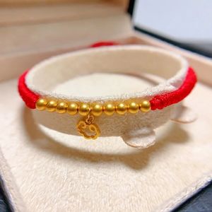 Xinfly 18K Gold Bead AU750 Beaded Braided <b>Bracelet</b> with Lucky Charm <b>Bracelets</b> for Weddings and Gifts - Product Image 3