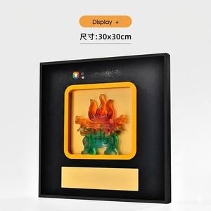 Plaque de remerciement des sponsors des Golden Glory Awards, plaque personnalisée gravée au laser <span class=keywords><strong>en</strong></span> or, cadre <span class=keywords><strong>en</strong></span> métal écologique, cadeau de récompense, pierre de Liuli - Product Image 6