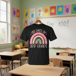 Camiseta para el 100º Día de Clases para Niños, Feliz 100 Días de 3er Grado, Camiseta Promocional para Maestros - Product Image 3