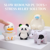 Jouet anti-stress animal en éponge à rebond lent, écologique, jouet à presser à remontée lente, relaxation ludique, soulagement du stress