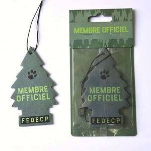 Promotional Custom logo Paper Card <b>Car</b> Perfume Hanging <b>Car</b> air Freshener Perfume <b>Trees</b> Absorbent Essential Oil Paper Packaging - Product Image 3