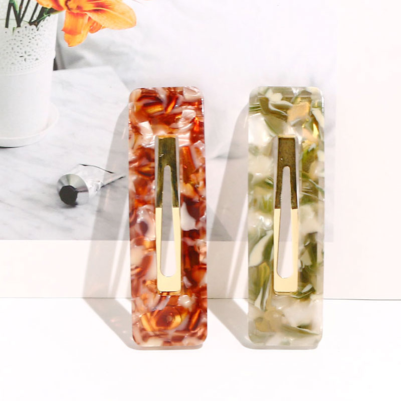 2022 прямоугольник ацетат заколки для волос для девочек заколки для волос Индивидуальные Женские аксессуары для волос Зажимы tic tac зажим для волос, булавки для женщин
