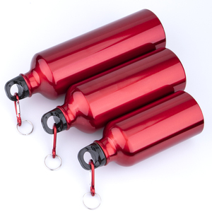 Bouteille d'eau en aluminium à paroi simple Olerd avec logo personnalisé, revêtement en poudre, pour le sport en plein air, avec couvercle DIY et mousqueton d'alpinisme - Product Image 4