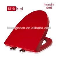 HUANGBO Couvercle de toilette en plastique PP de forme ronde, couleurs personnalisées rouge, vert, bleu, pour salle de bain, WC, maison, hôtel