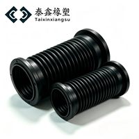 Manchon de protection télescopique en caoutchouc noir imperméable personnalisable TaiXin, soufflet anti-poussière pour tige de piston, couvercle de cylindre