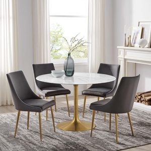 <span class=keywords><strong>Tavolo</strong></span> di lusso moderno personalizzato <span class=keywords><strong>tavolo</strong></span> <span class=keywords><strong>rotondo</strong></span> caffè bianco tavolino da tè oro <span class=keywords><strong>marmo</strong></span> tulipano tavolino - Product Image 5