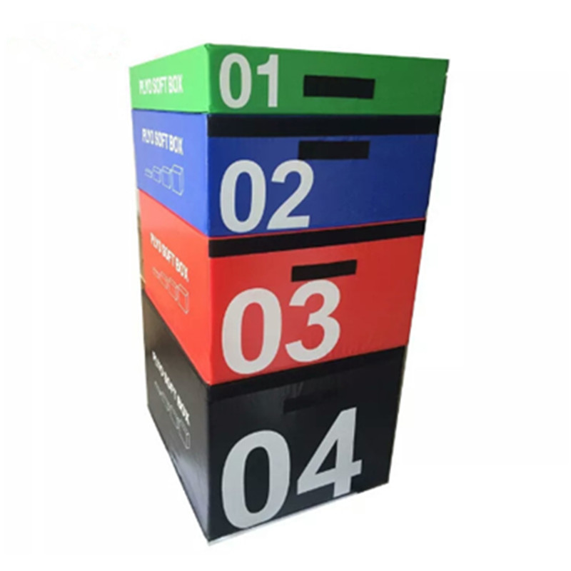 Fitness Solid 4 Different Heights Soft Foam Plyo Box