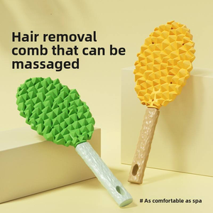 Cepillo <span class=keywords><strong>de</strong></span> Aseo para Mascotas con Forma <span class=keywords><strong>de</strong></span> Durián, <span class=keywords><strong>de</strong></span> TPR Suave, para Eliminar el Pelo <span class=keywords><strong>de</strong></span> Perros y Gatos, Herramienta <span class=keywords><strong>de</strong></span> Belleza para Mascotas, Suministros para Mascotas - Product Image 2