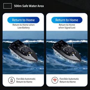 Barco de Isca Sem Escovas T118 com Localizador de Peixes - Ultra Alta Velocidade 300m/min, Design Catamarã e Rede Retrátil - Product Image 4