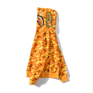 Vendita calda nuovo arrivo Shark Hood Orange Camouflage Style felpa con cappuccio Fashion Zipper Hoodies
