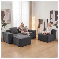 Ensemble de canapés en mousse en forme de L sans cadre, canapé-lit modulaire convertible moderne pour villa et entrepôt, canapé compressé