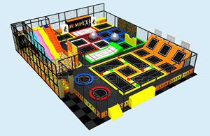 Gran Parque <span class=keywords><strong>de</strong></span> Trampolín Interior para Niños y Adultos Área <span class=keywords><strong>de</strong></span> Salto con Foam Pit Ninja Course - Product Image 6