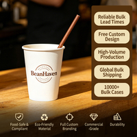 Gobelet à café jetable écologique SenAng 8oz 12oz, gobelet en papier à paroi simple, compostable, biodégradable, vente en gros pour les cafés