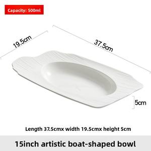 Plato de Sopa Estilo Occidental, Apto para Microondas, Esmaltado, para el Hogar, Novedad <span class=keywords><strong>2022</strong></span>, Plato Hondo, Sensación de Alta Gama, Plato para Pasta, Plato Blanco para Bistec - Product Image 6