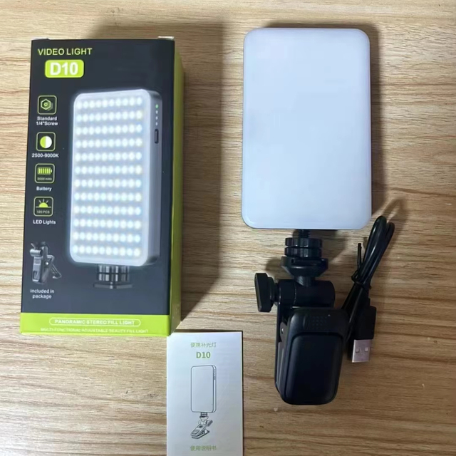 D10 L16  LED Video Light Outdoor Portable Camera Lighting Selfie, Photo, Fill Light Pocket Light