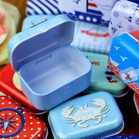 Petits petits objets de collection décoratifs imprimés sur mesure, mini boîtes à bonbons vintage en métal résistantes aux enfants, emballage